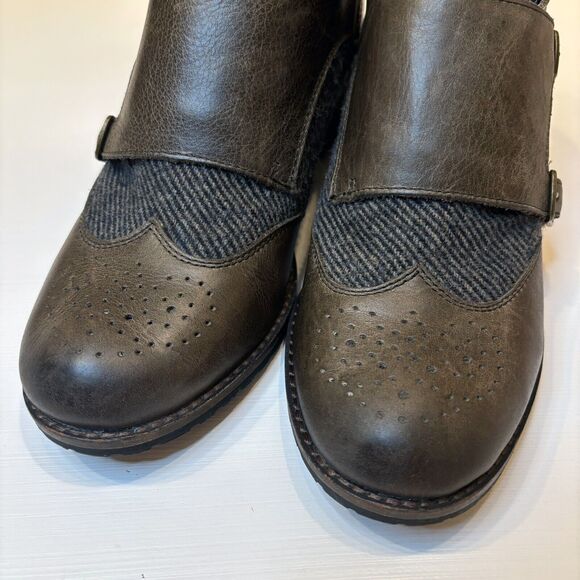 Aetrex Women's Distressed Leather Double Buckle Comfort Shoes Heels US Size 8.5 - Picture 5 of 9